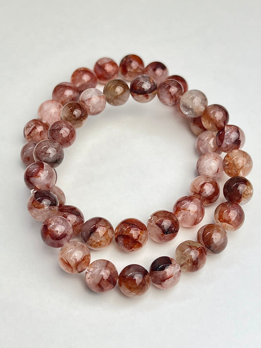 Flammekvarts armbånd 8-9mm+
