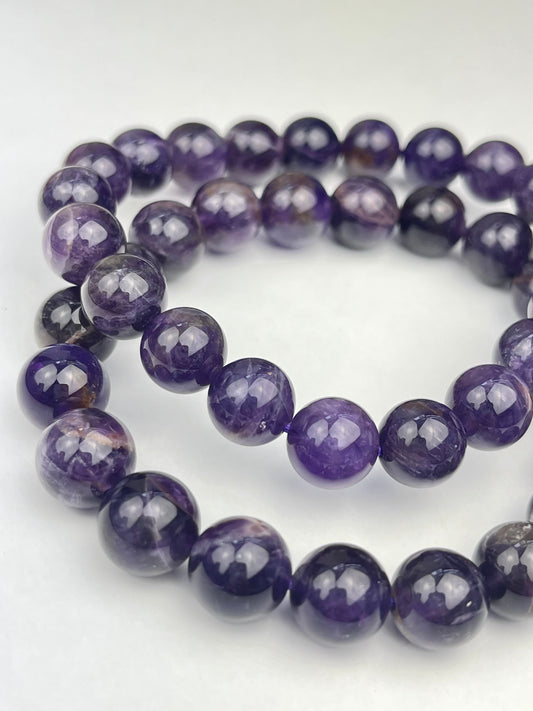Bånd Ametyst armbånd 9-10mm+