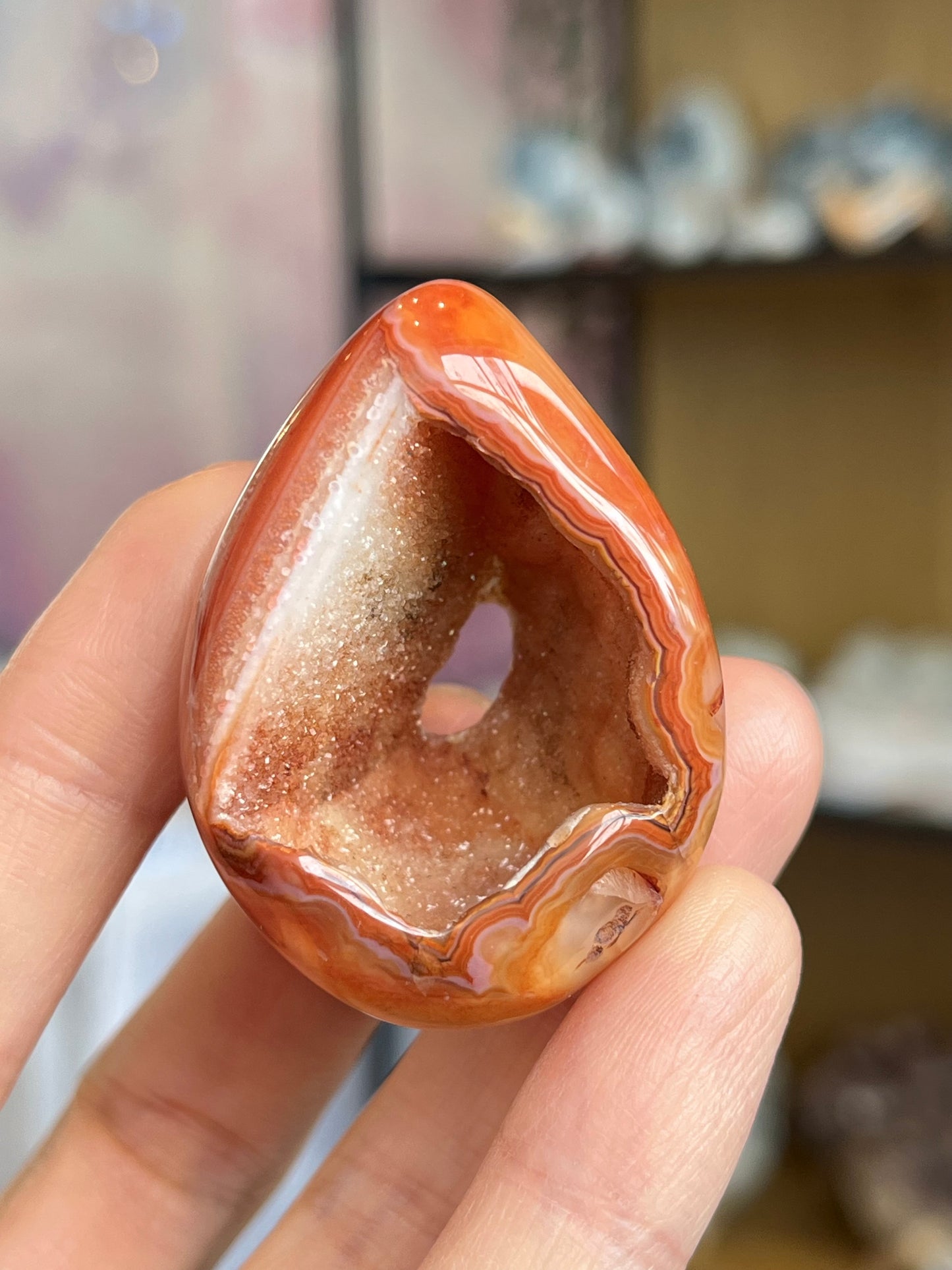 Druzy Carnelian Egg
