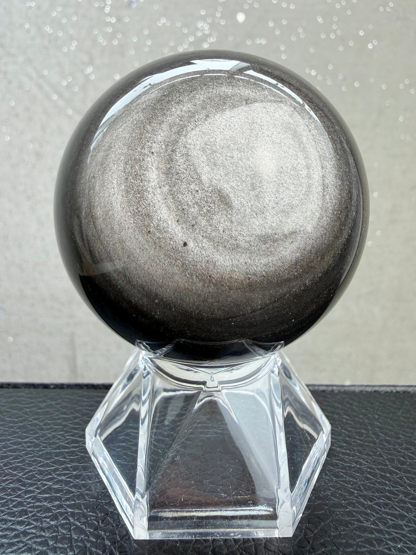 Sølv obsidian kule