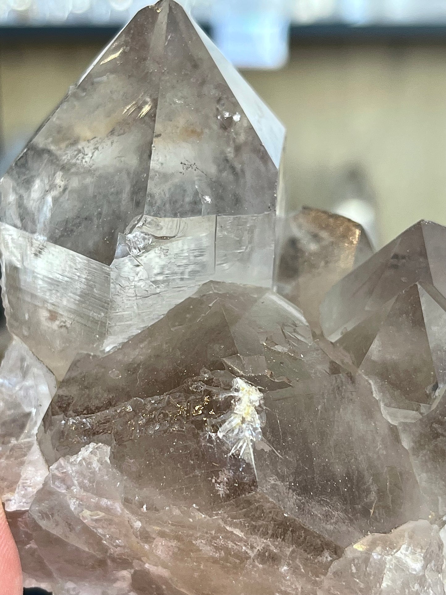 Smoky quartz cluster from Brazil