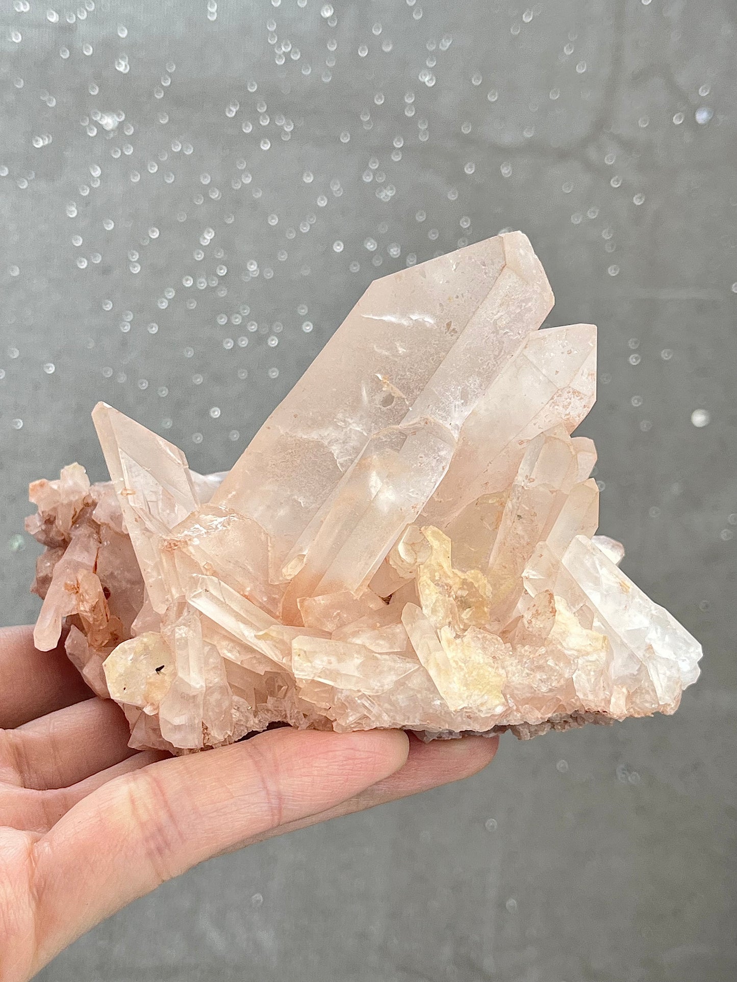 Quartz group with hematite