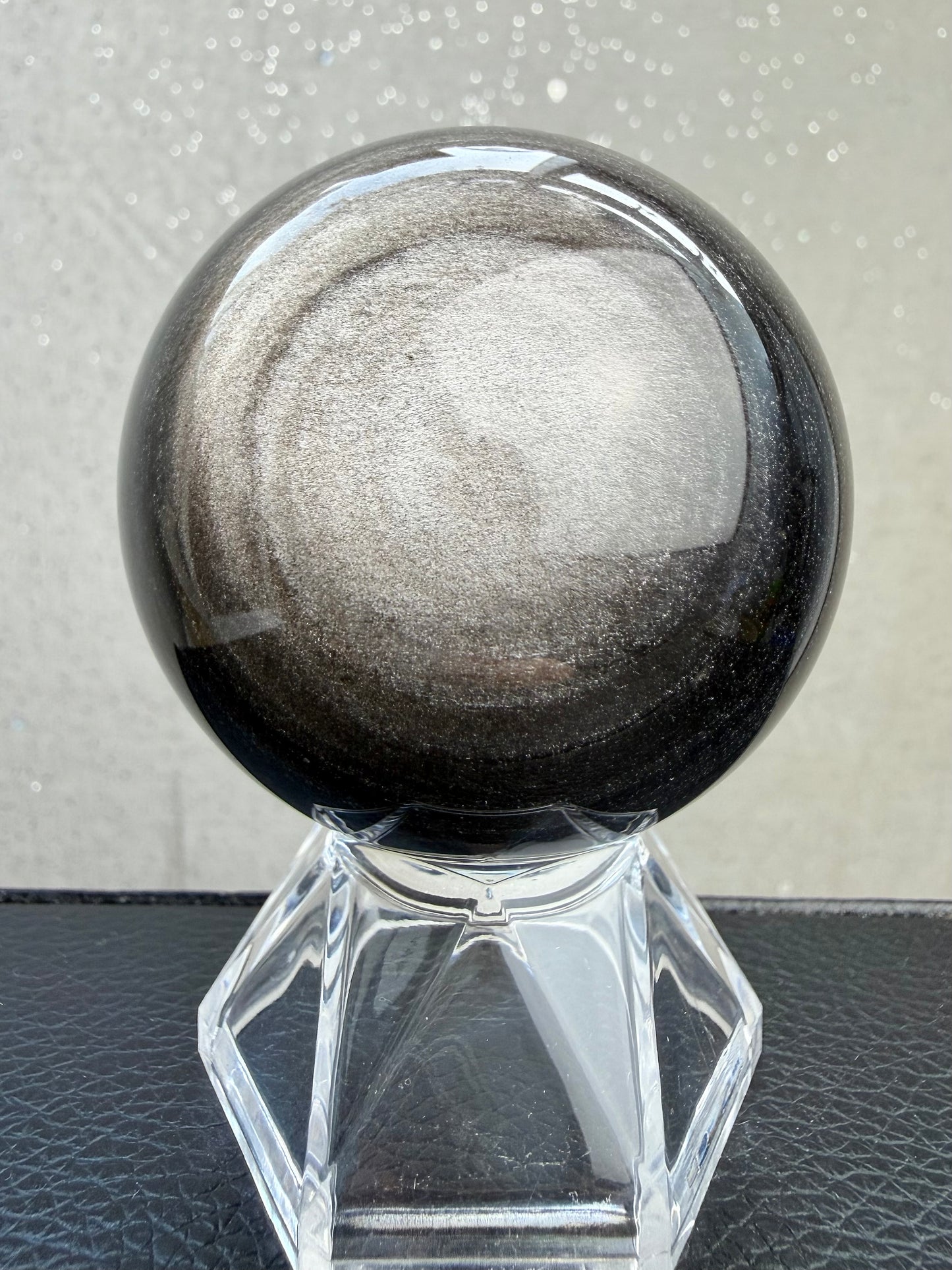 Sølv obsidian kule
