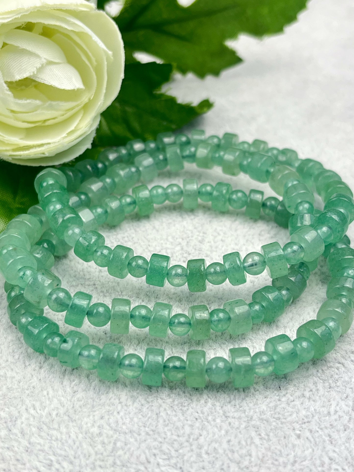 Grønn Aventurin armbånd 6mm+