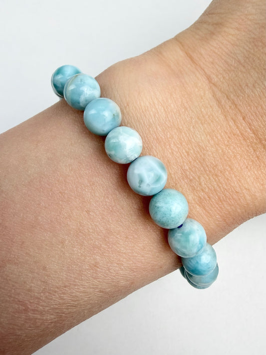 Larimar armbånd 7mm+