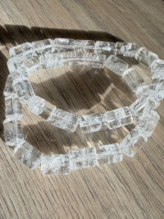 Bergkrystall klarkvarts armbånd 7mm+
