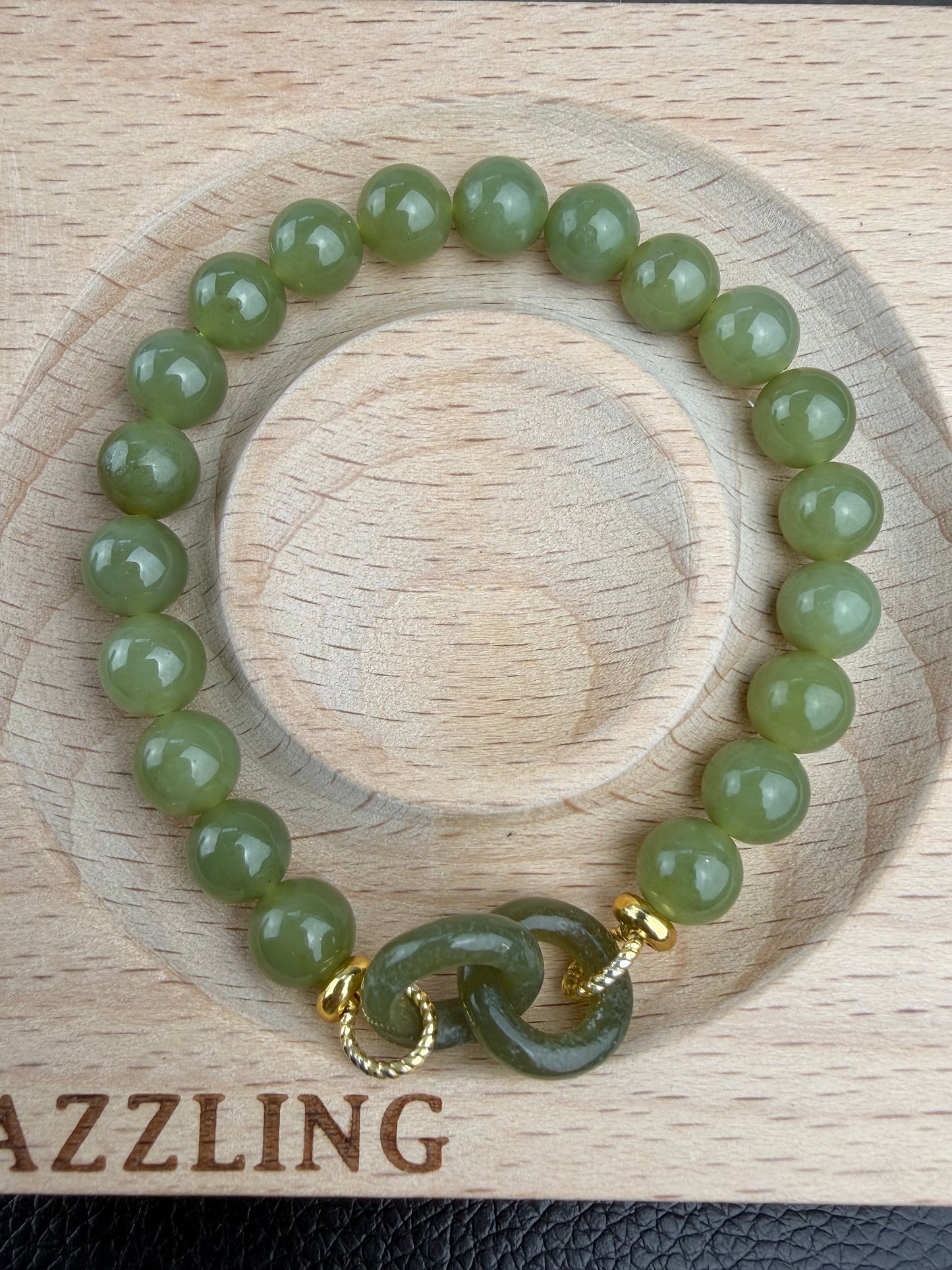Jade, Nefritt armbånd 8mm+