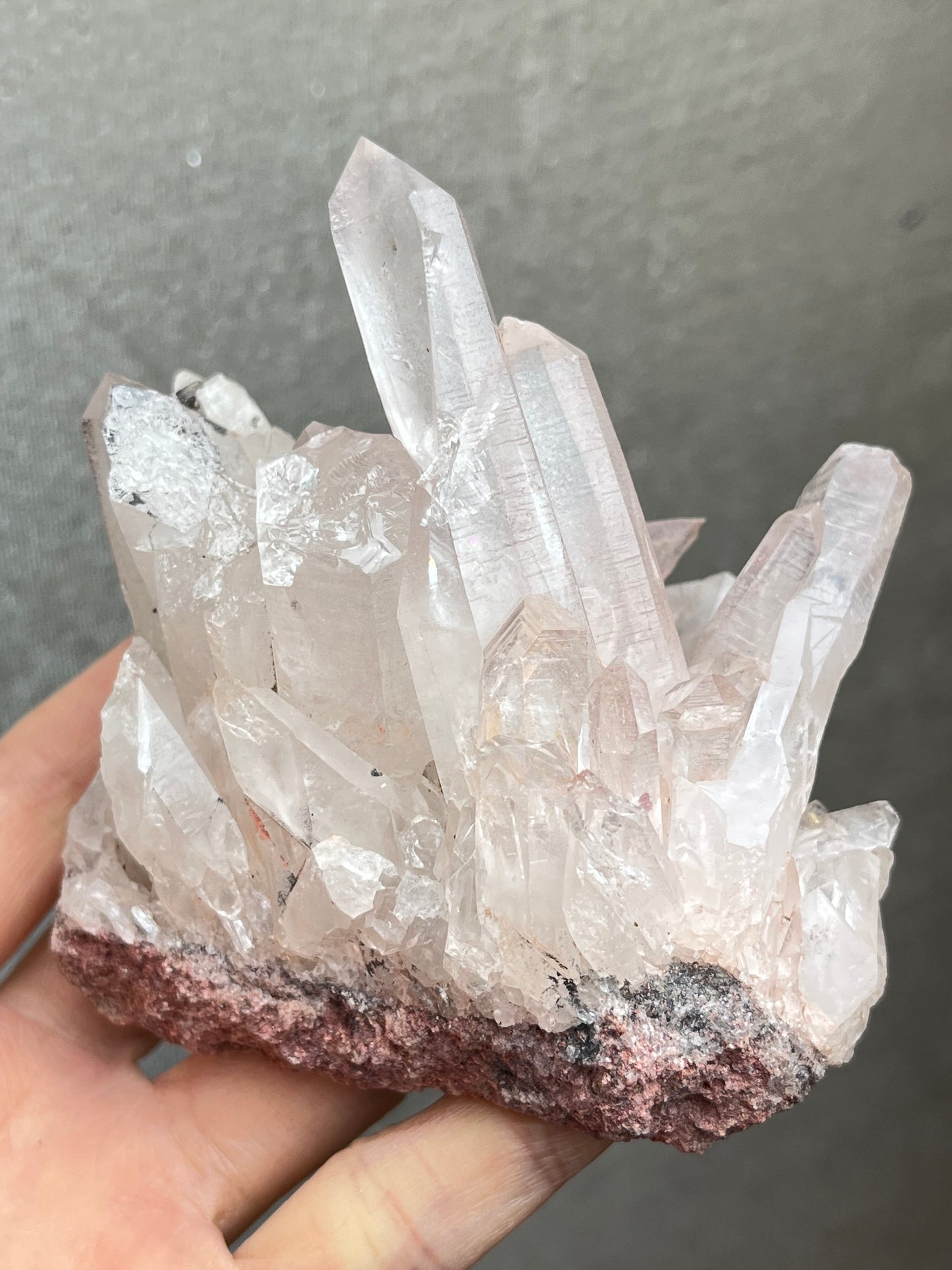 Kvarts gruppe med jernoksid