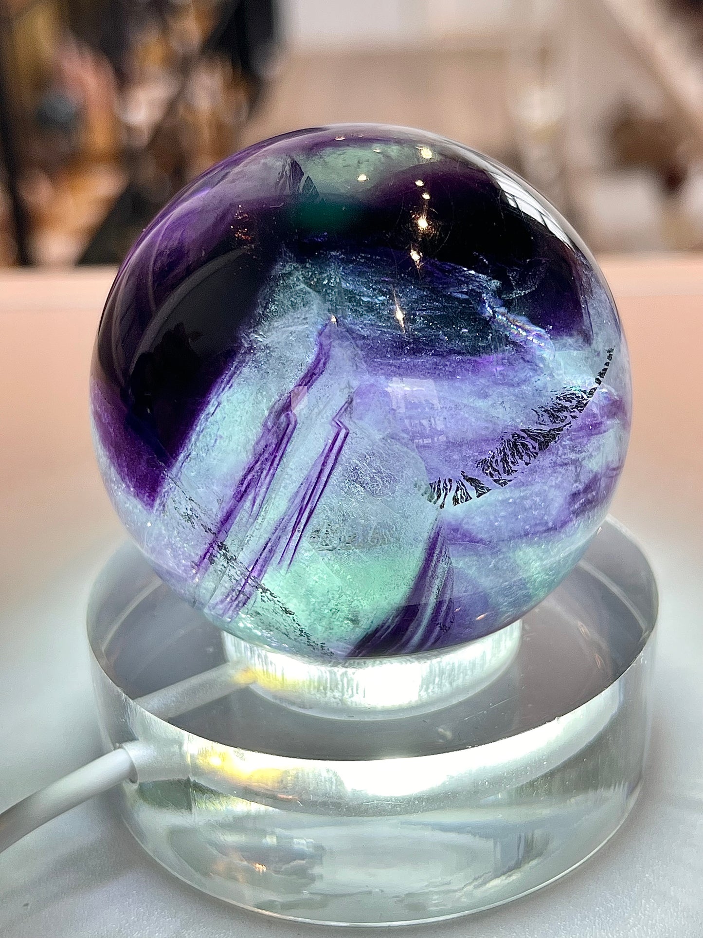 Rainbow Fluorite Sphere