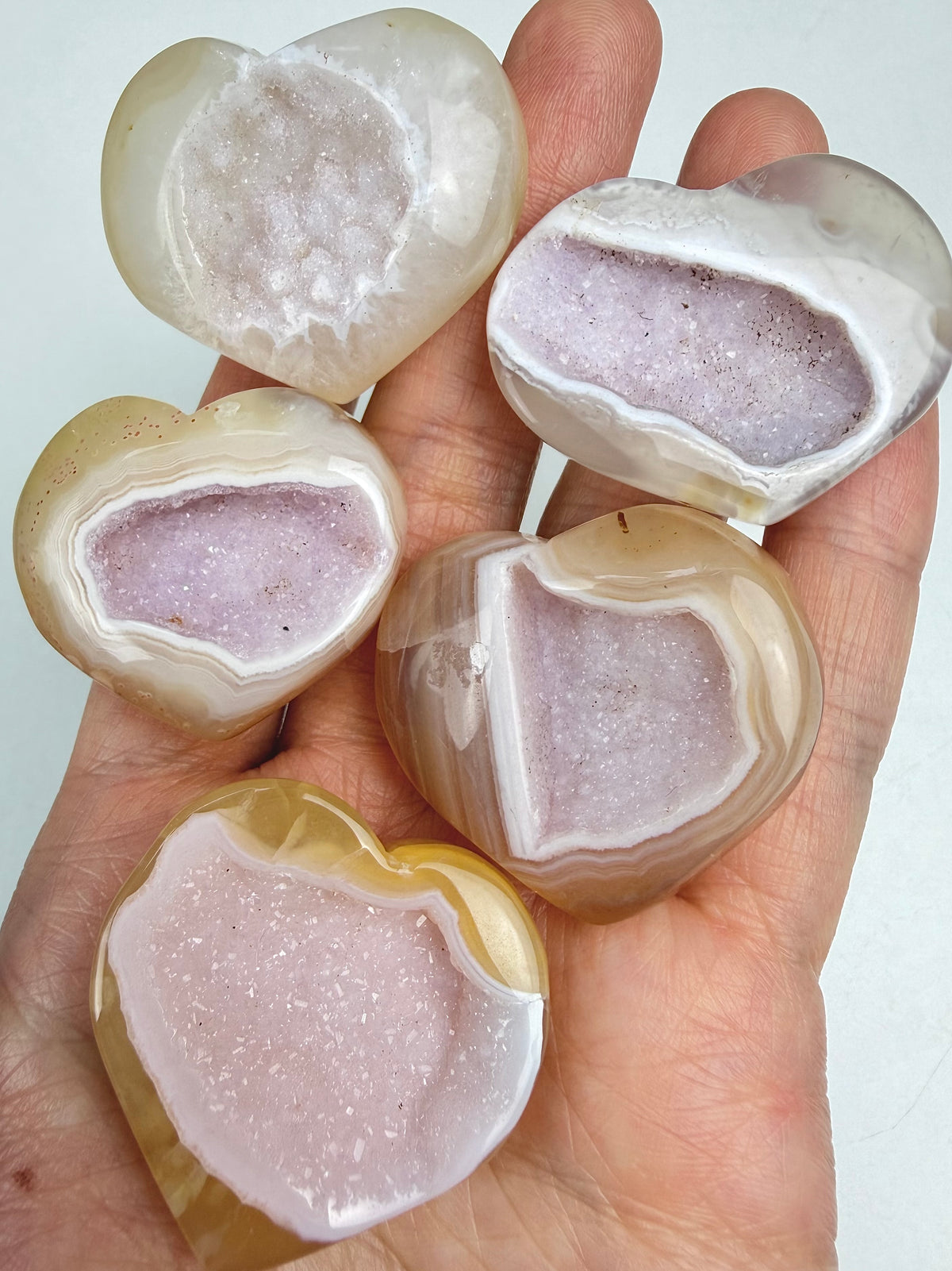 Druzy Agat Hjerte