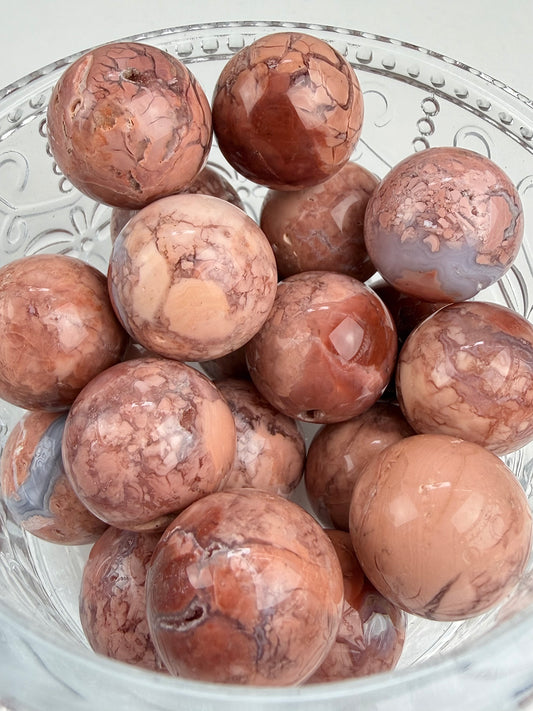 Rosa Agat (Cotton Candy Agate)mini kule
