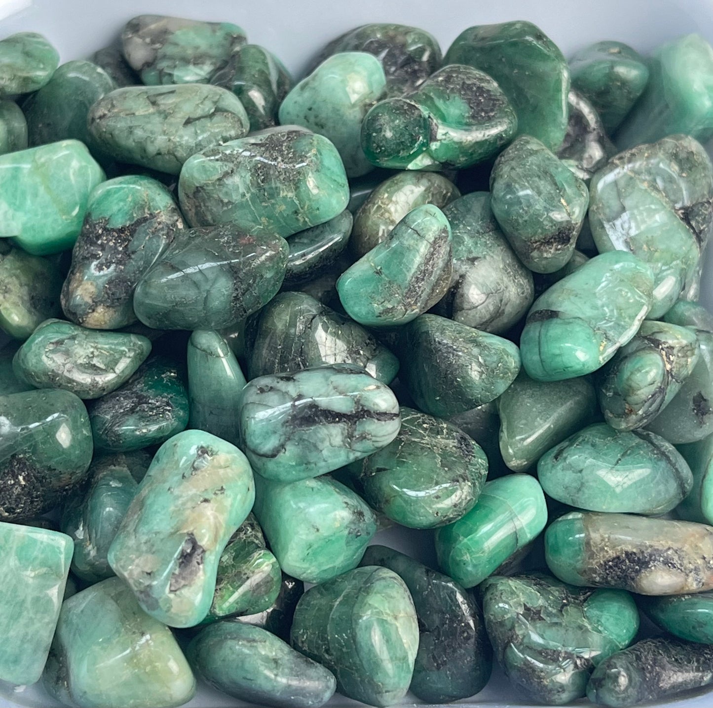 Smaragd tromlet 15-20mm