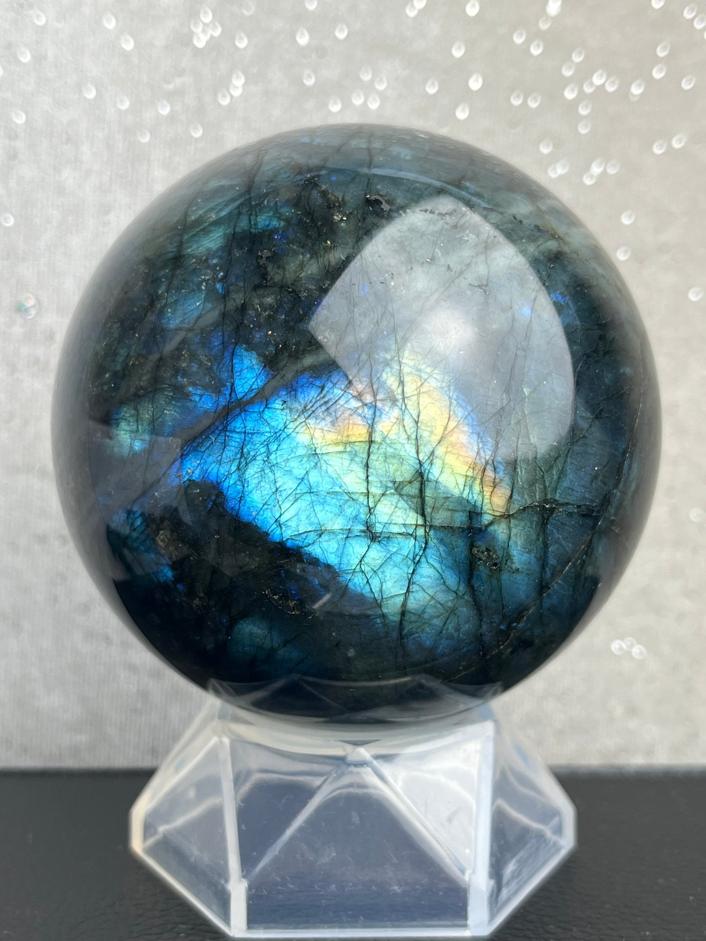 Labradoritt kule 7.6cm