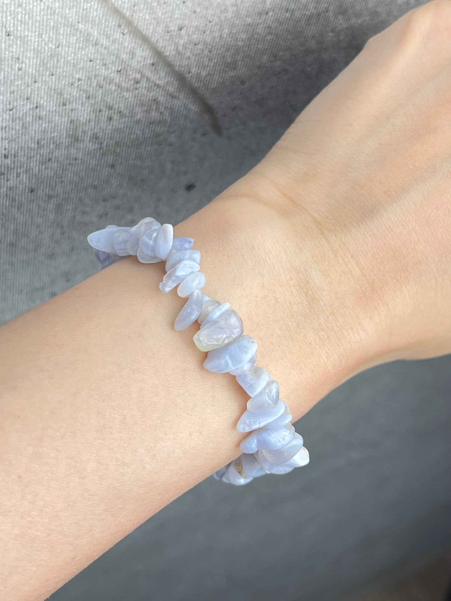 Blonde Agat chips armbånd 7mm+