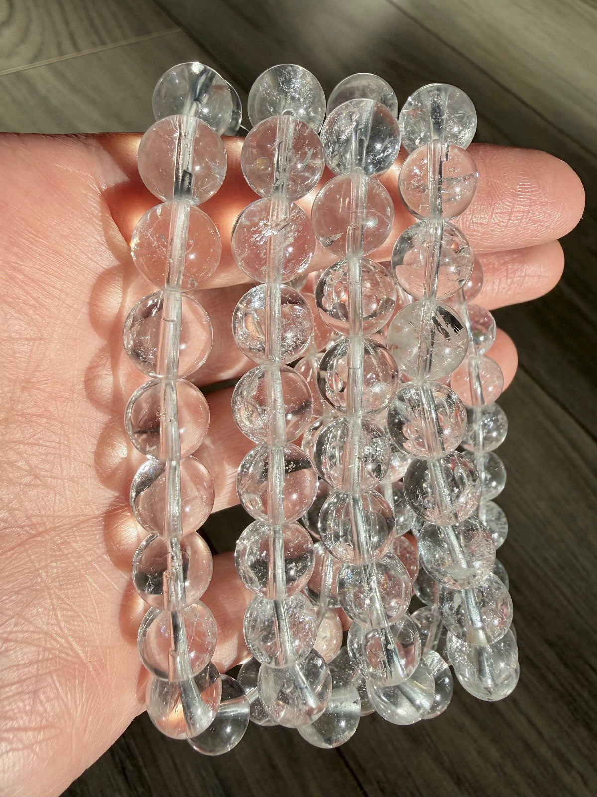 Bergkrystall klarkvarts armbånd 9mm+