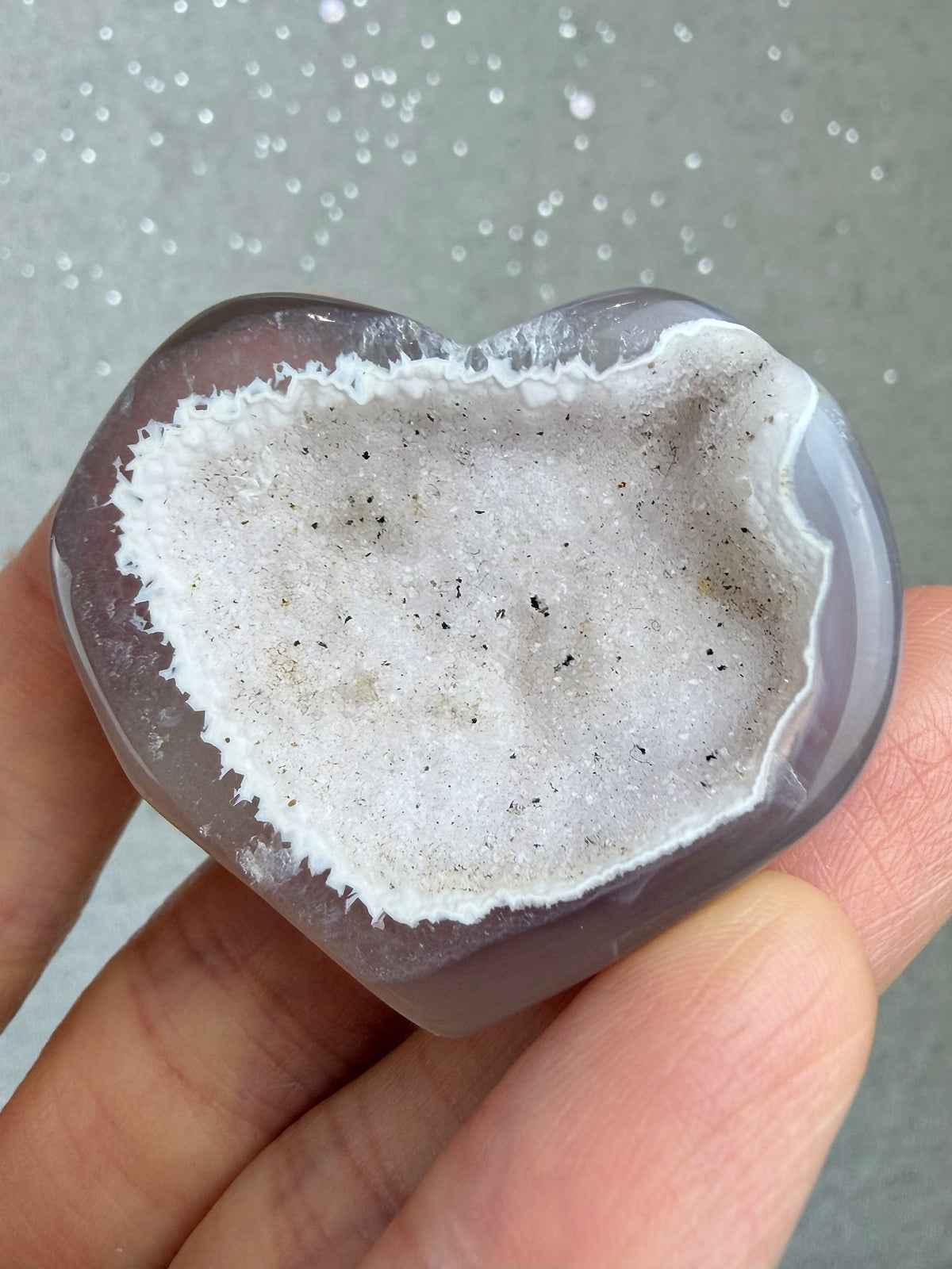 Druzy Agat Hjerte