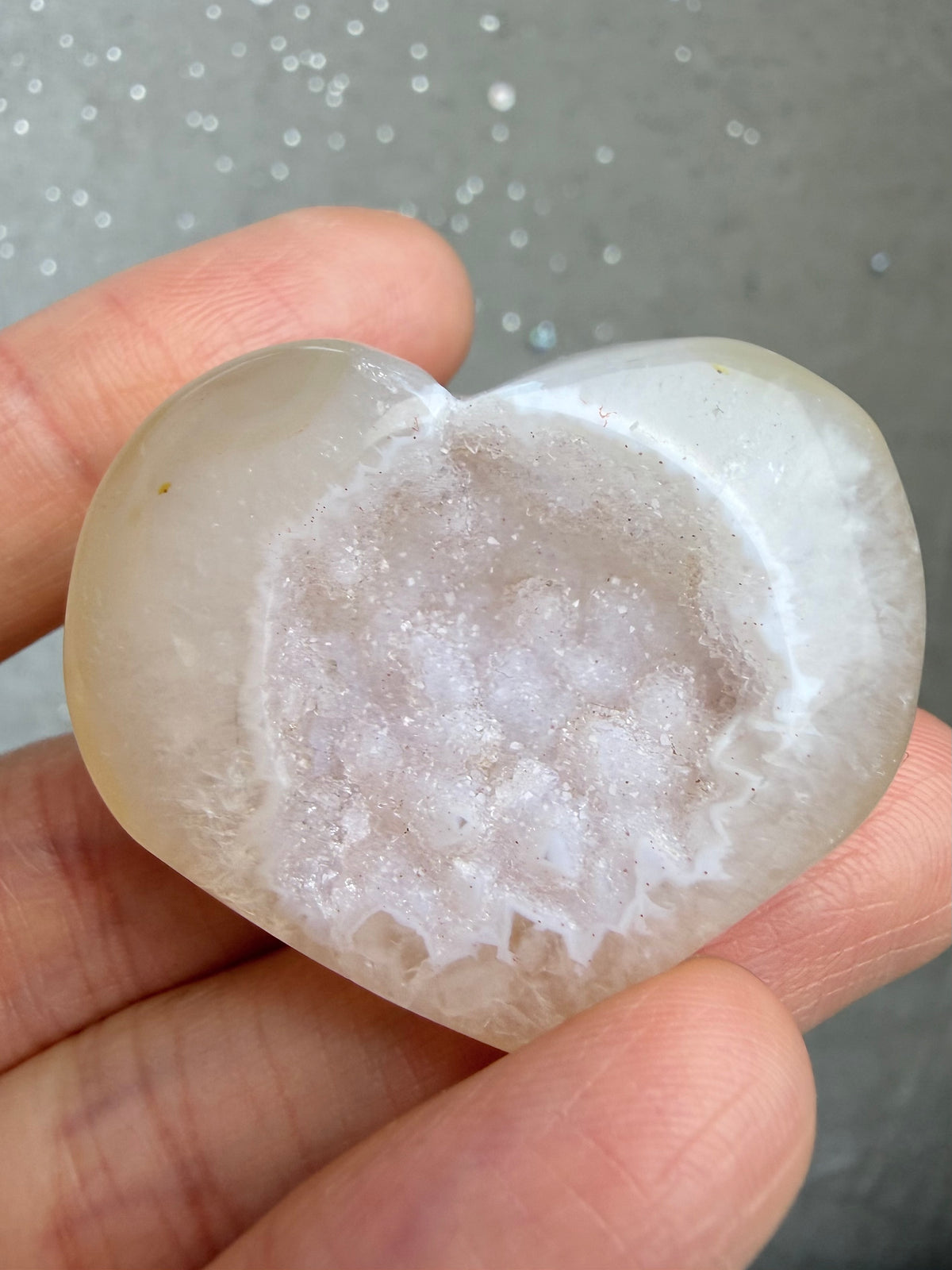Druzy Agat Hjerte
