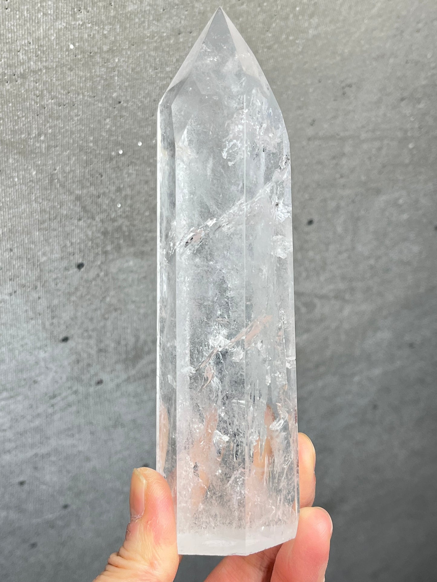 Bergkrystall klar kvarts tårn