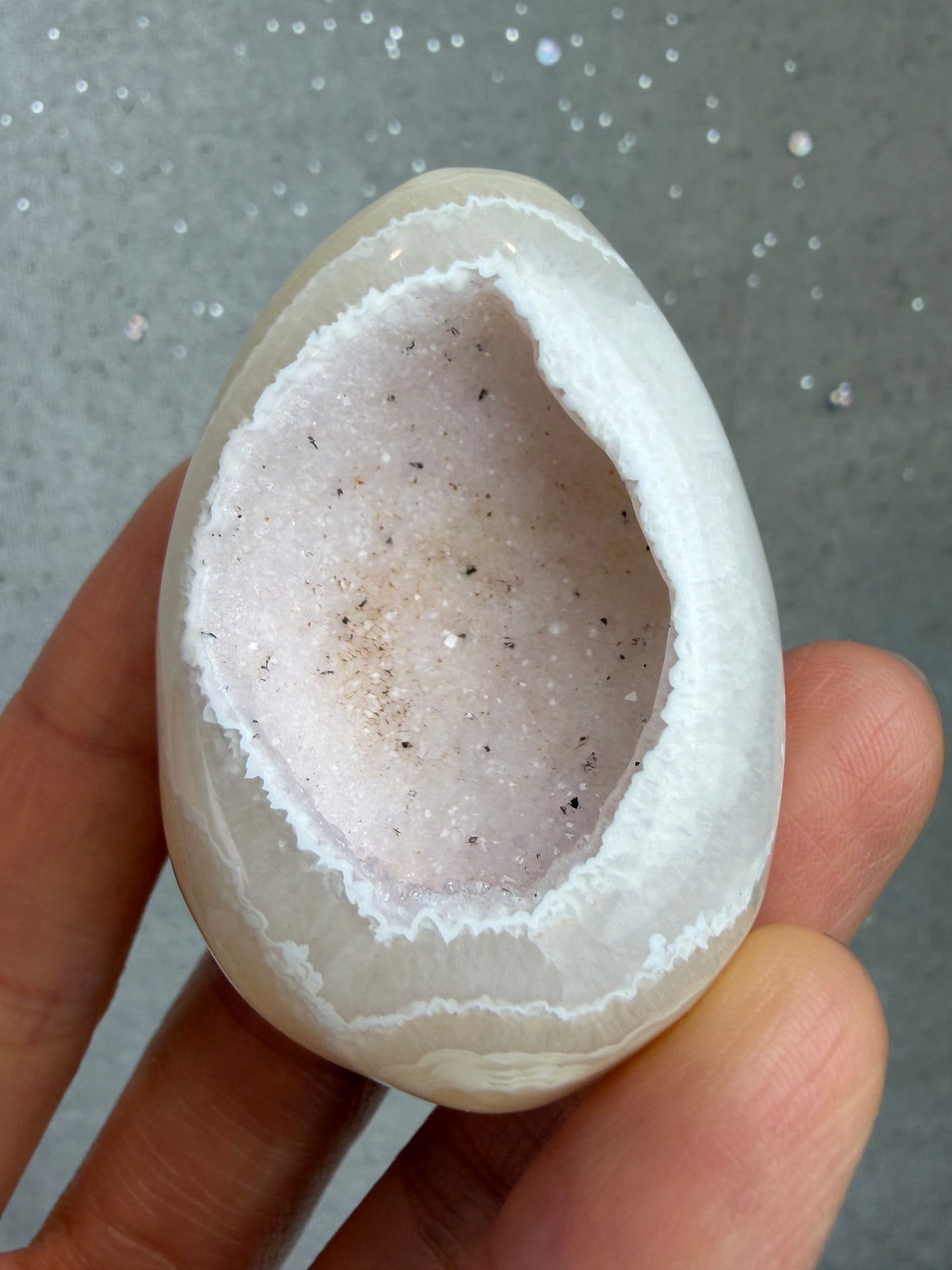 Druzy agat egg