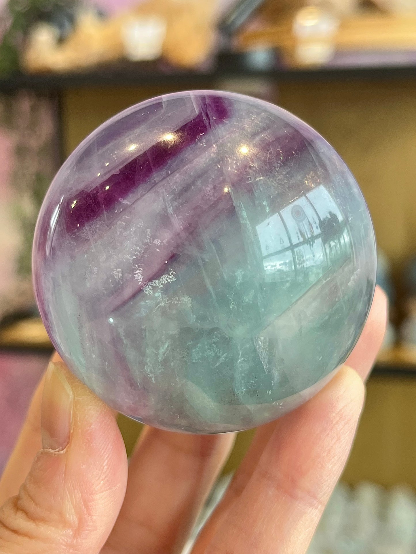 Rainbow Fluorite Sphere