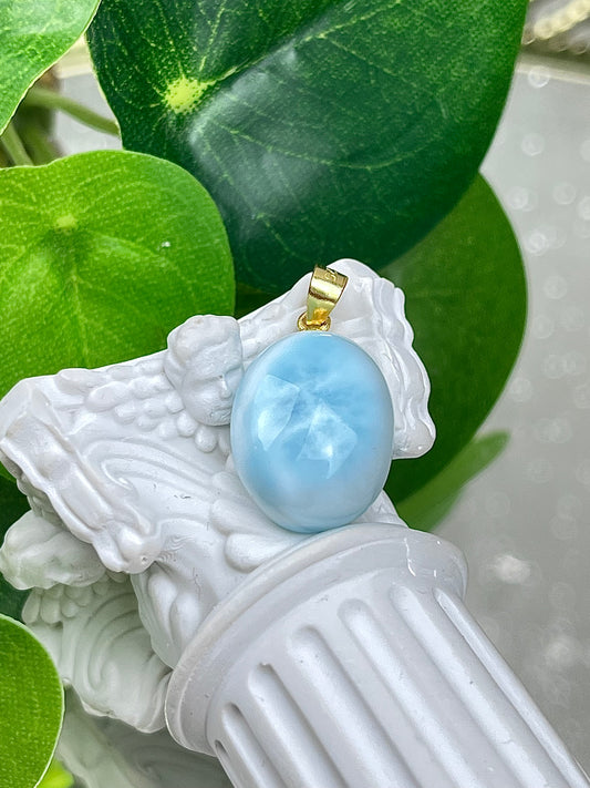 Larimar anheng i 925 sterling sølv
