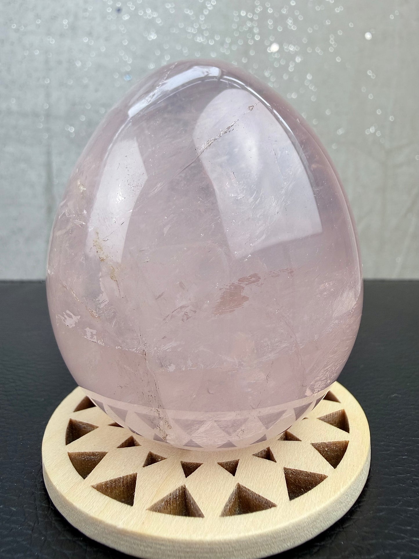 Dendritic Rosenkvarts Egg