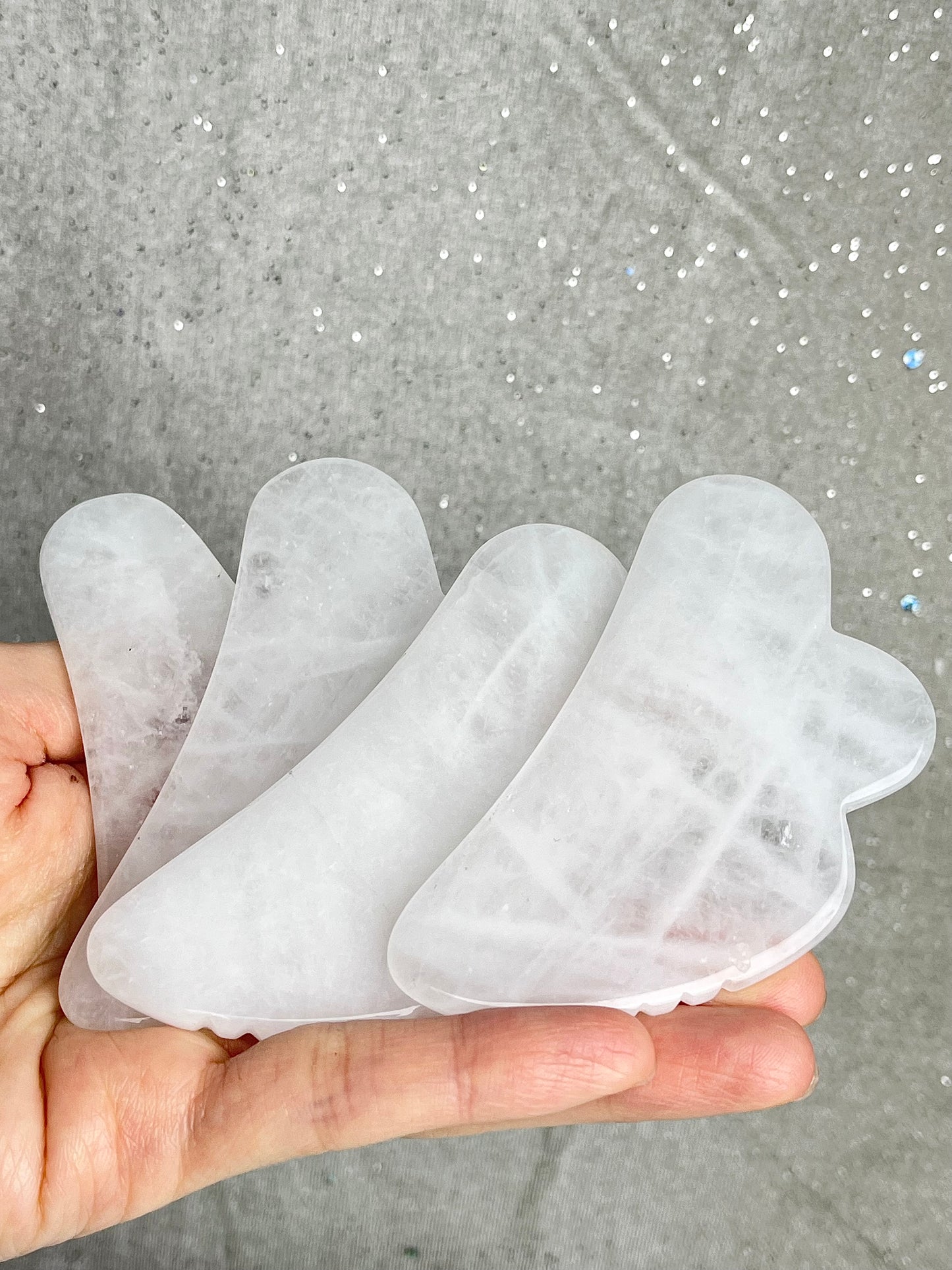 Bergkrystall klar kvarts Gua Sha