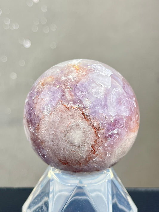 Blomster Agat med kvarts/ametyst Kule