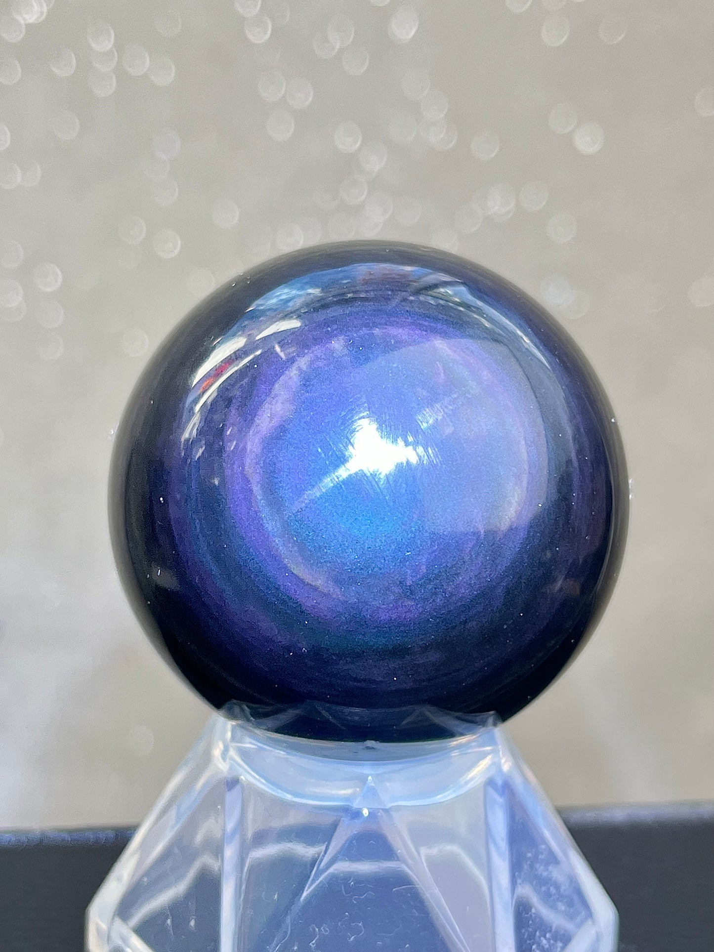 Regnbue obsidian kule