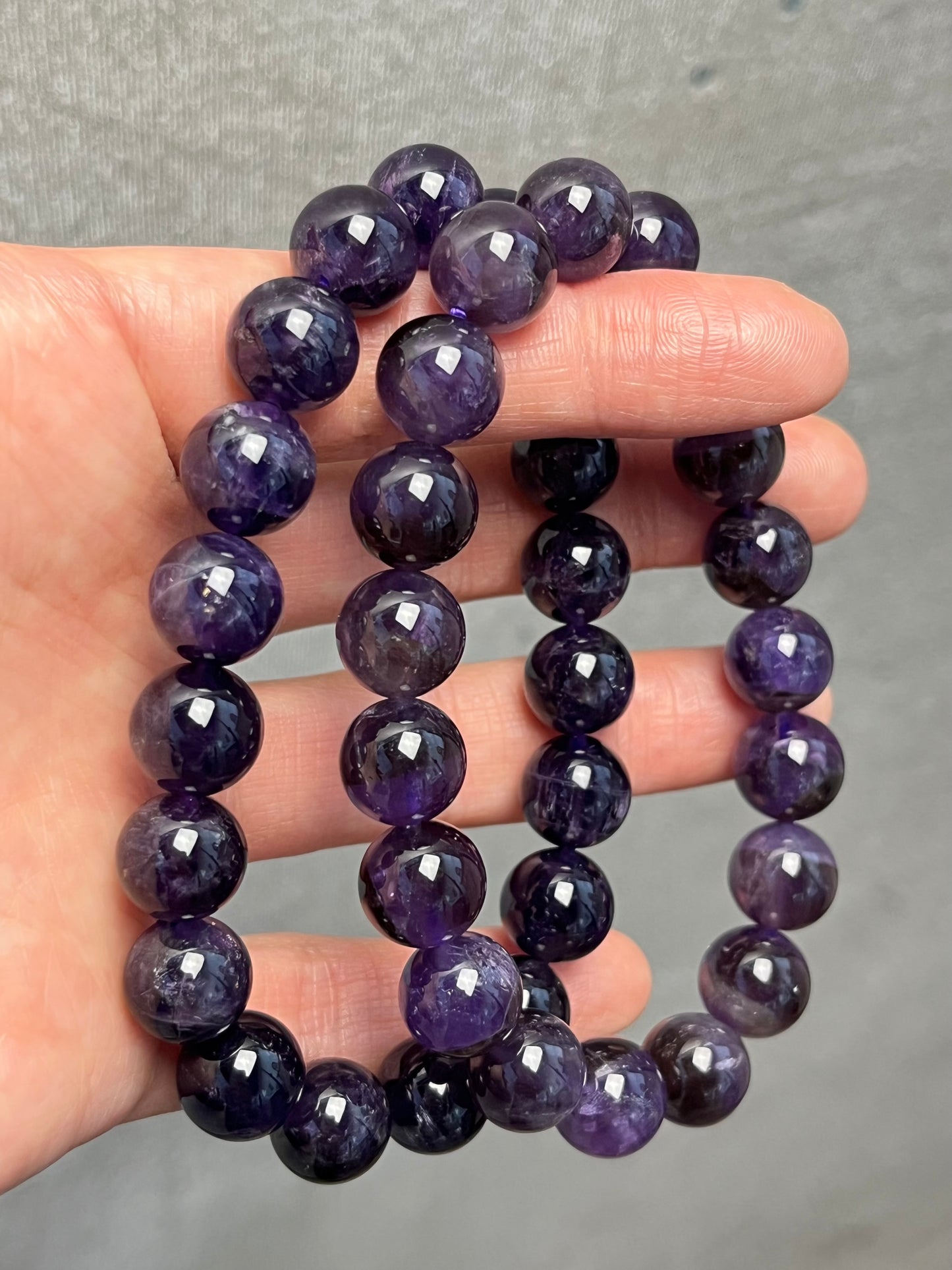 Ametyst armbånd 10-11mm+