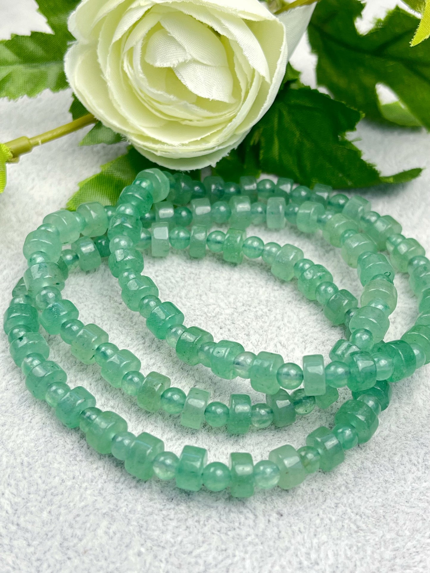 Grønn Aventurin armbånd 6mm+