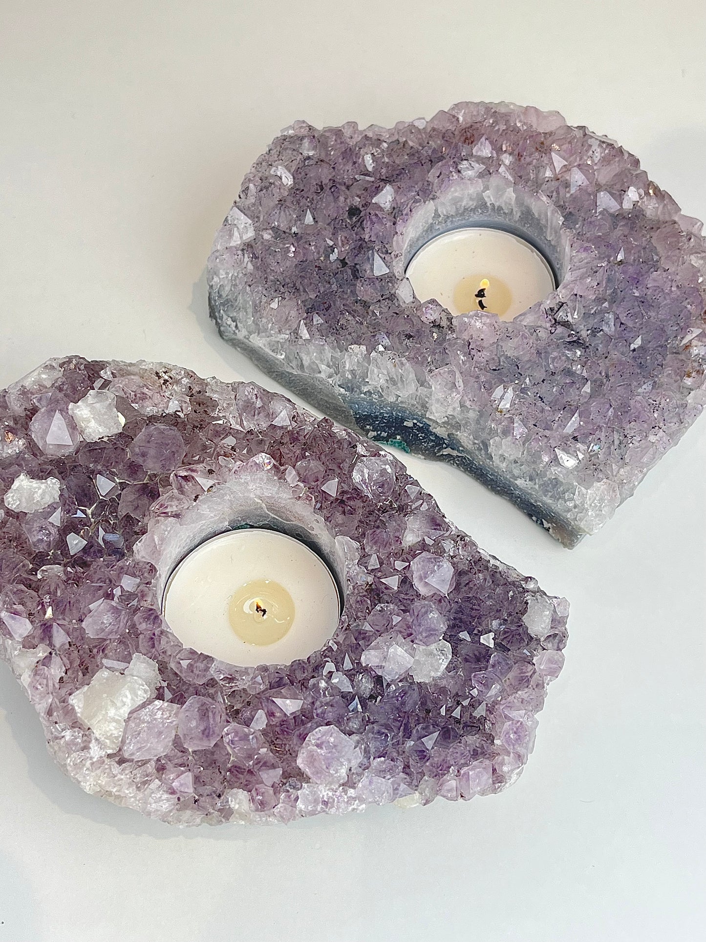 Amethyst candle holder
