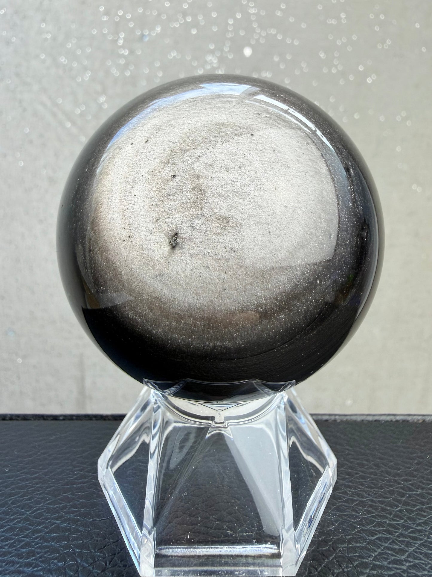 Sølv obsidian kule