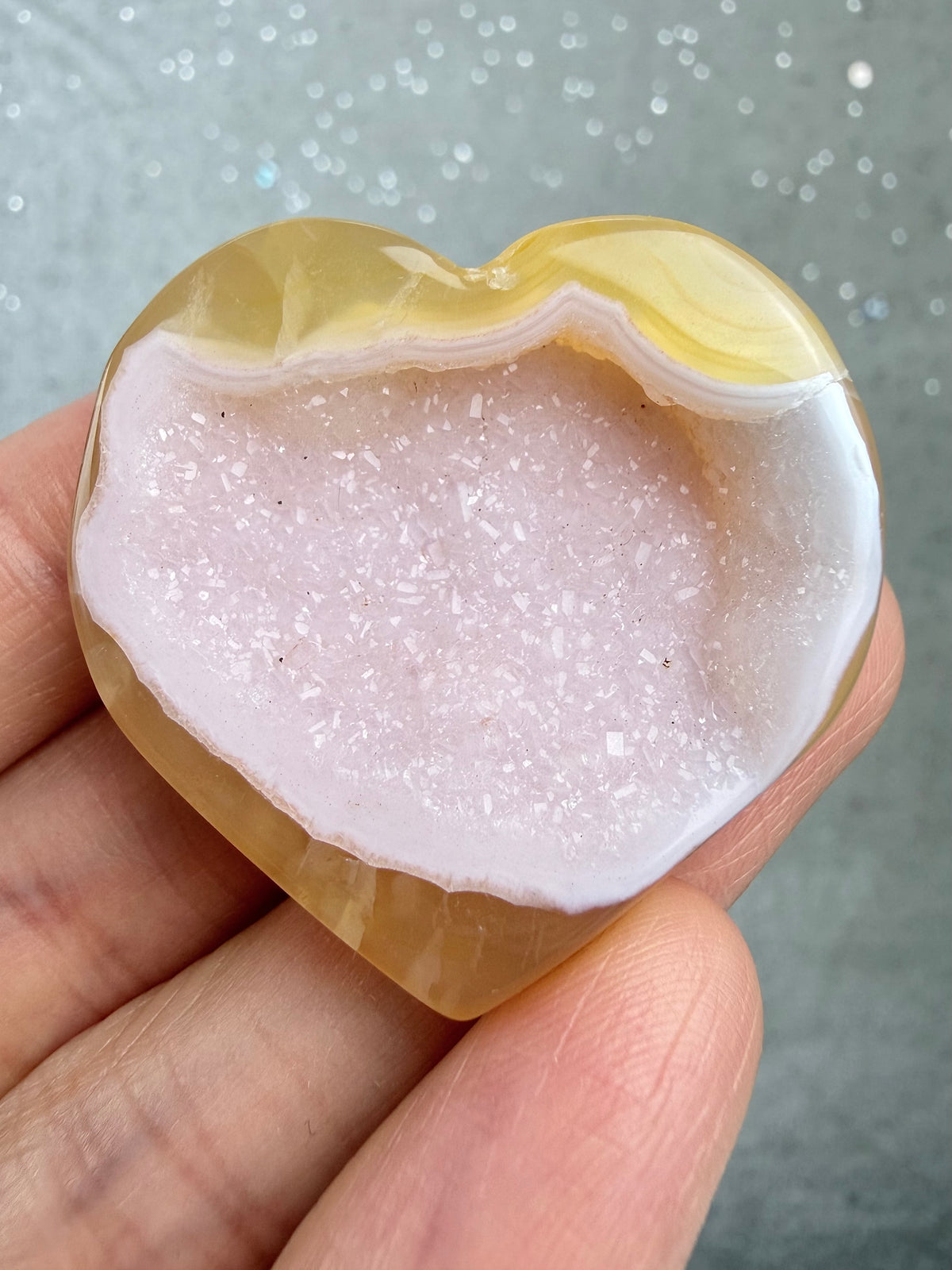 Druzy Agat Hjerte
