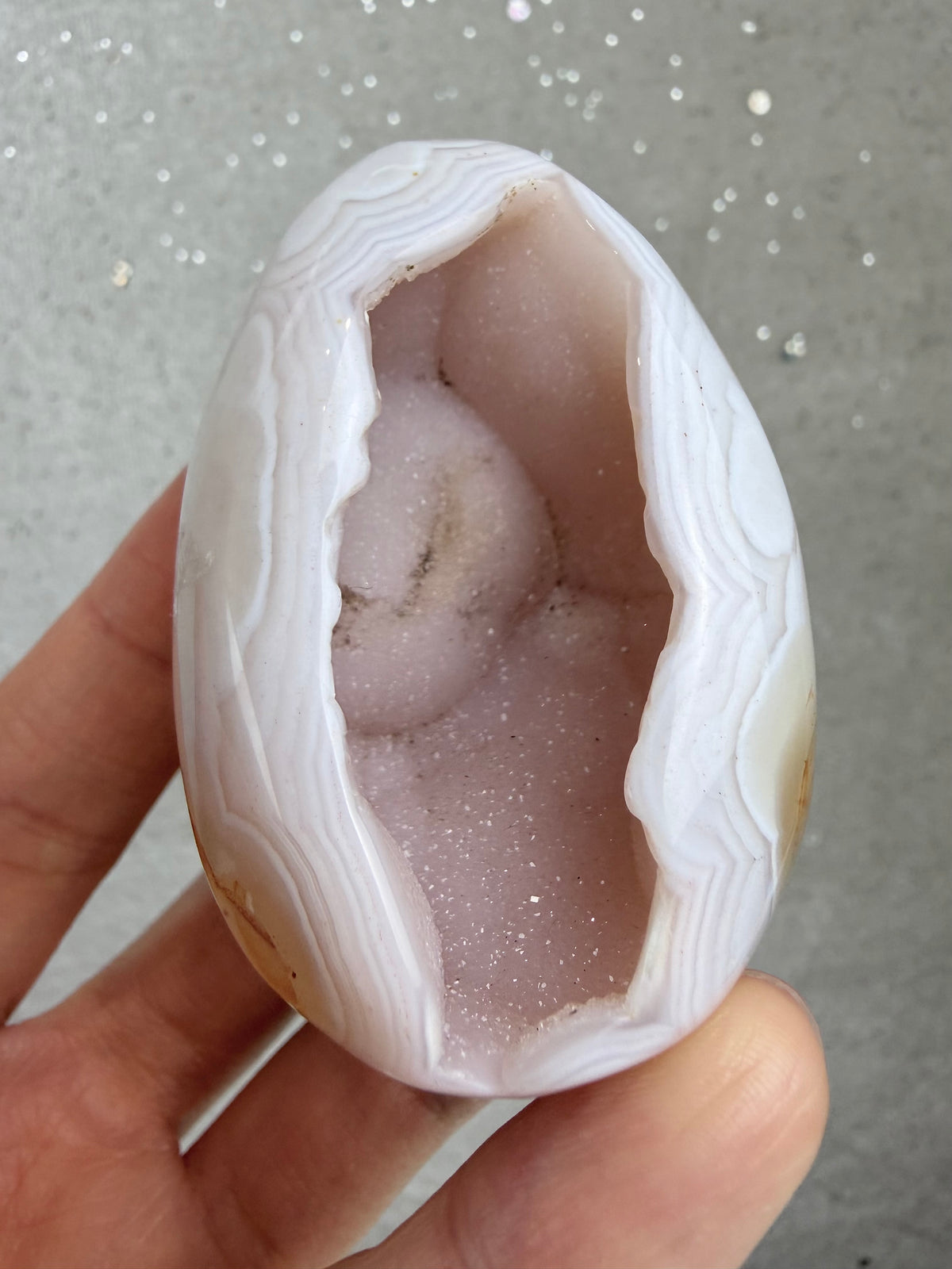Druzy agat egg