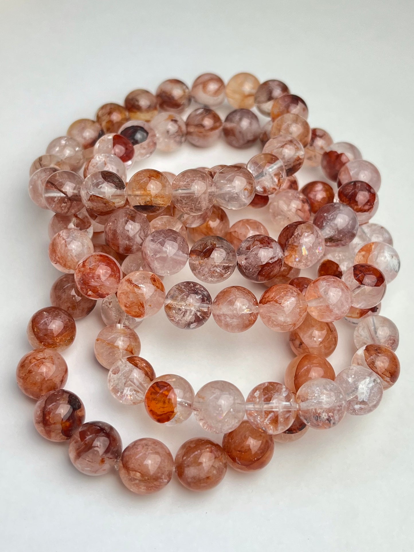 Flame quartz bracelet 10-11mm+
