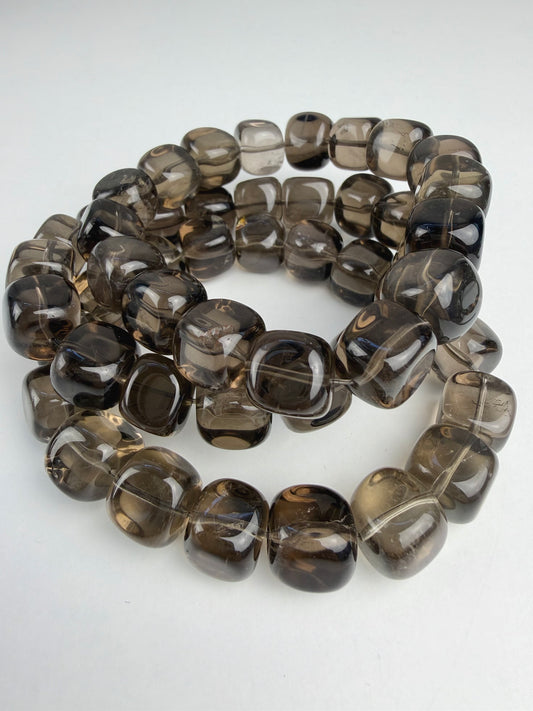 Røykkvarts armbånd 10-12mm+
