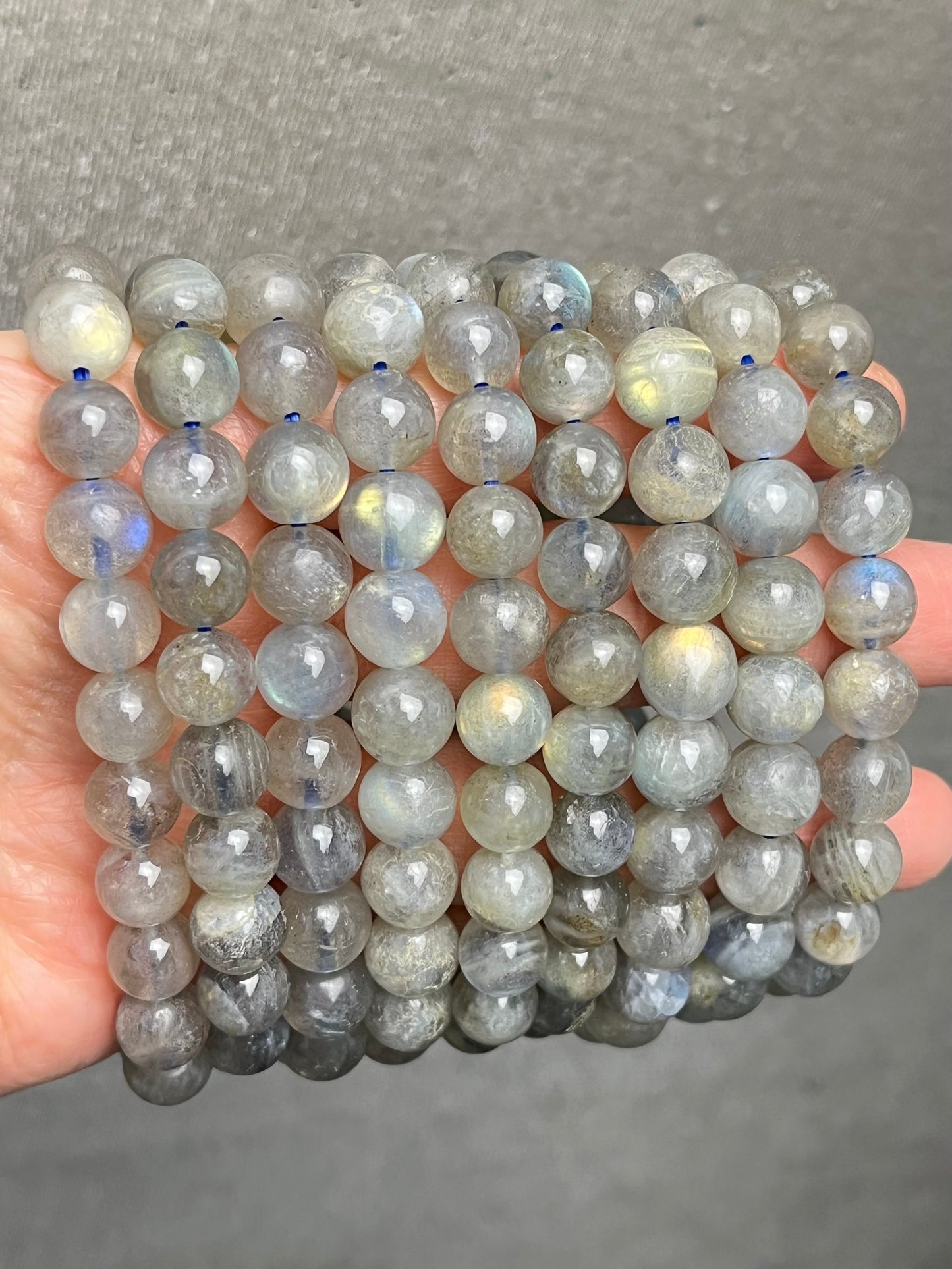 Labradoritt armbånd 8-9mm+