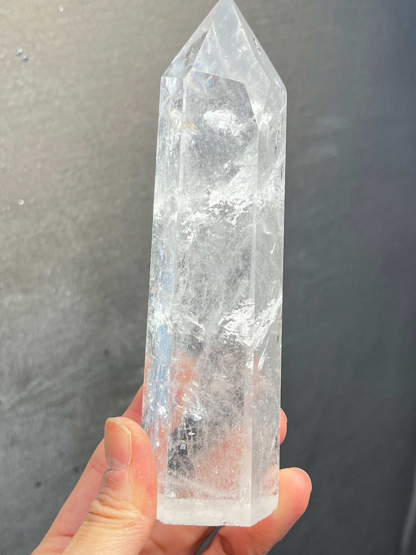 Bergkrystall klar kvarts tårn