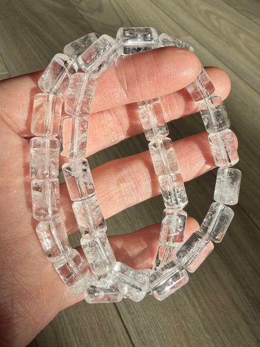 Bergkrystall klarkvarts armbånd 7mm+