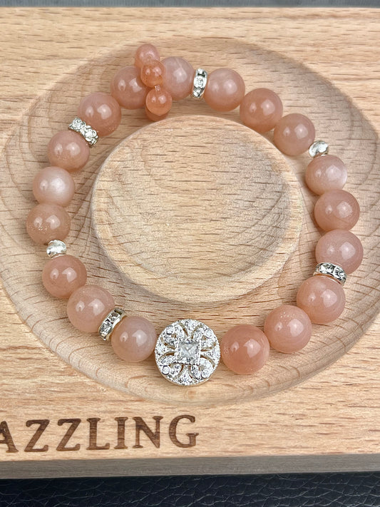 Månestein - Håndlaget armbånd