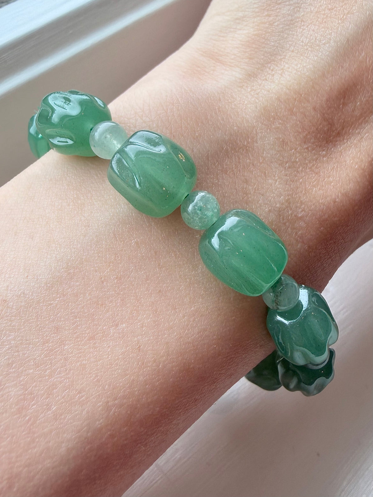 Grønn Aventurin armbånd 10mm+
