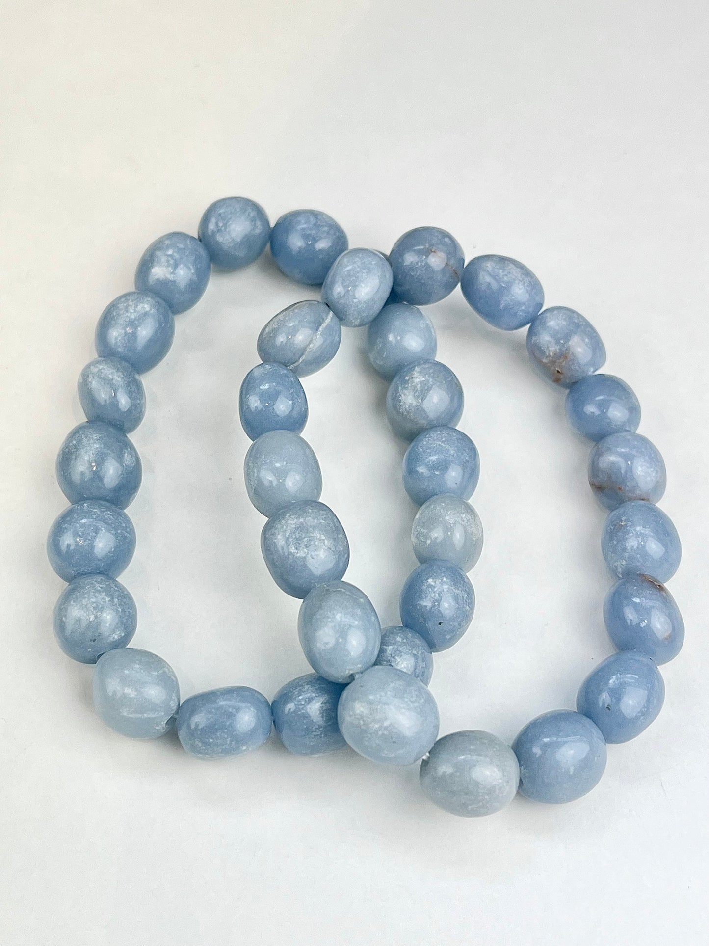 Angelite Bracelet 9-10mm+