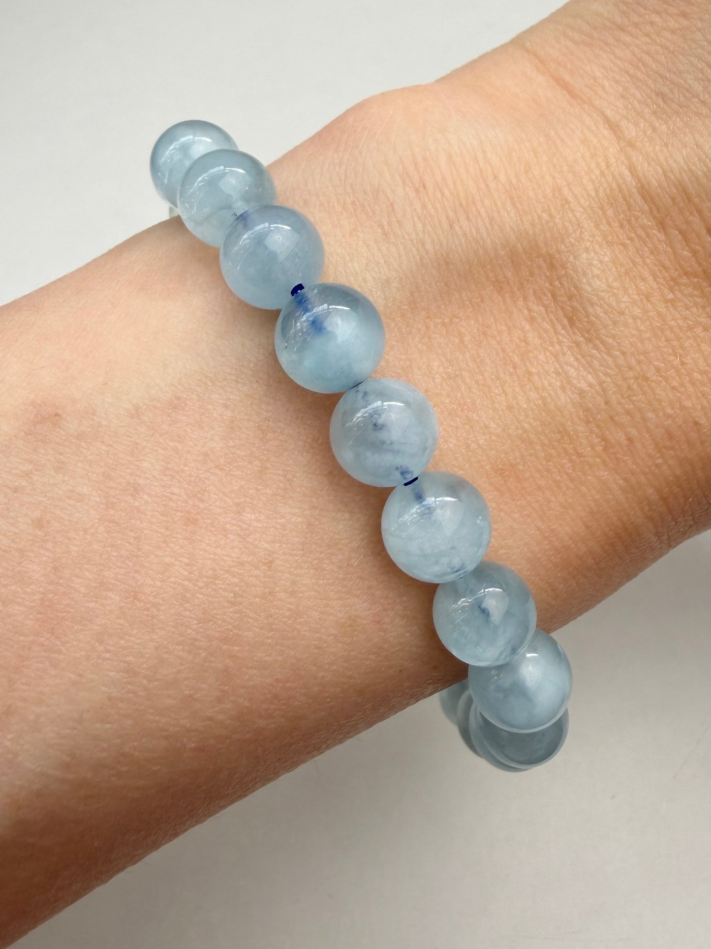 Akvamarin armbånd 8mm+