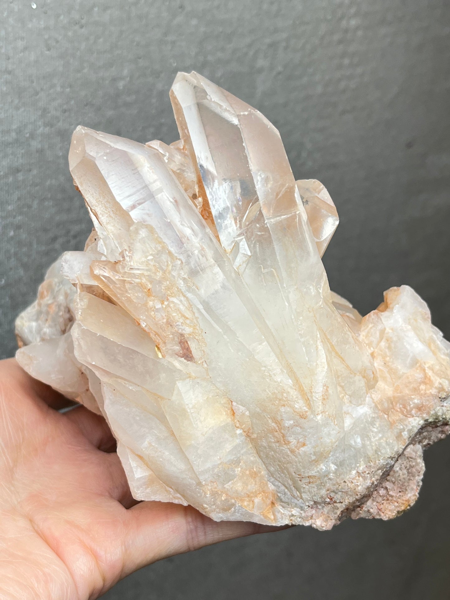 Kvarts gruppe med jernoksid