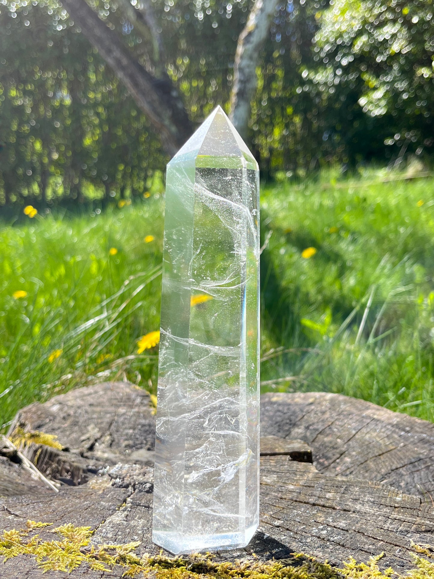 Bergkrystall klar kvarts tårn XL 20cm, God kvalitet