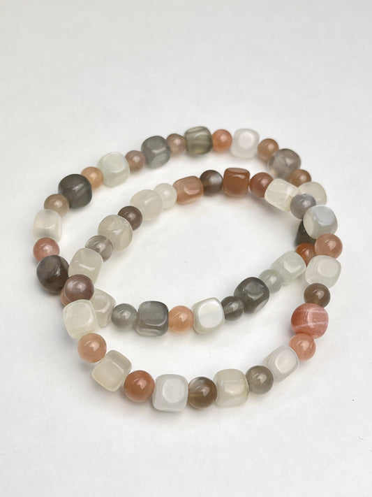 Månestein & solstein armbånd 6mm+