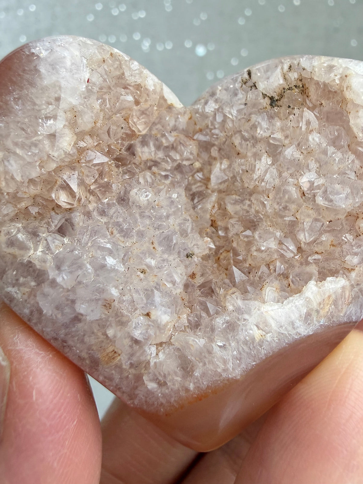 Druzy Agat Hjerte