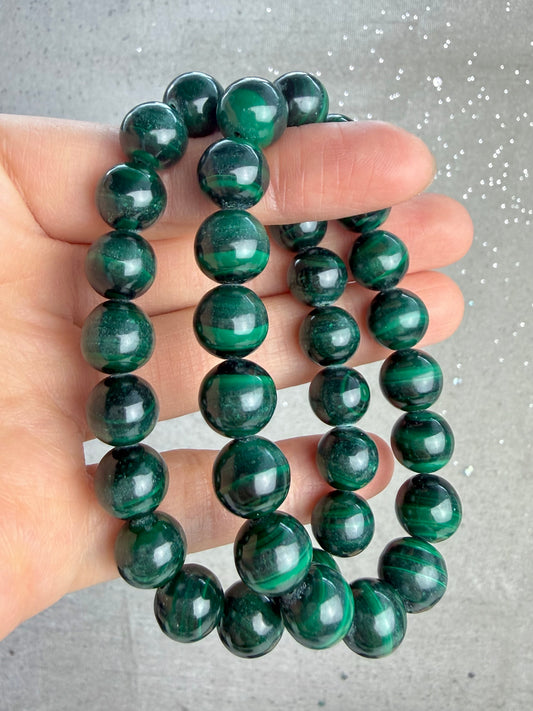 Malakitt armbånd 10mm+