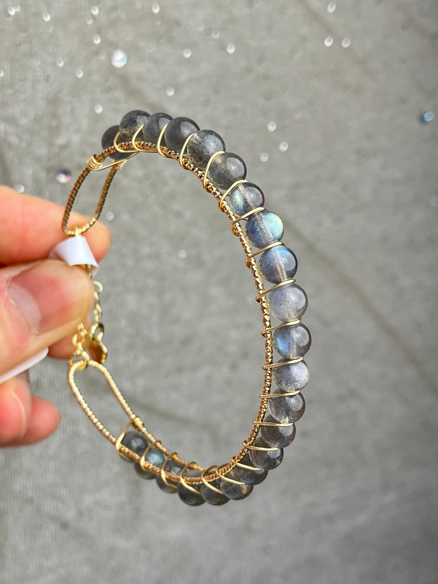 Labradoritt- Håndlaget armbånd